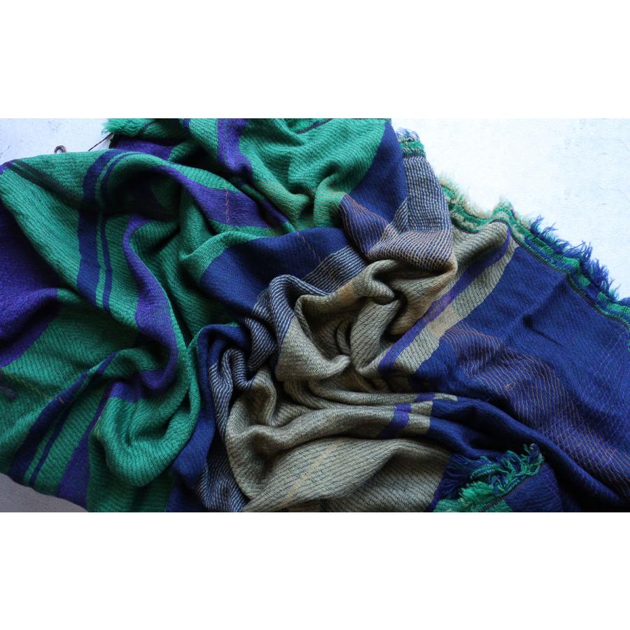 tamaki niime 播州織 ウールコットンショールL roots shawl BIG 110