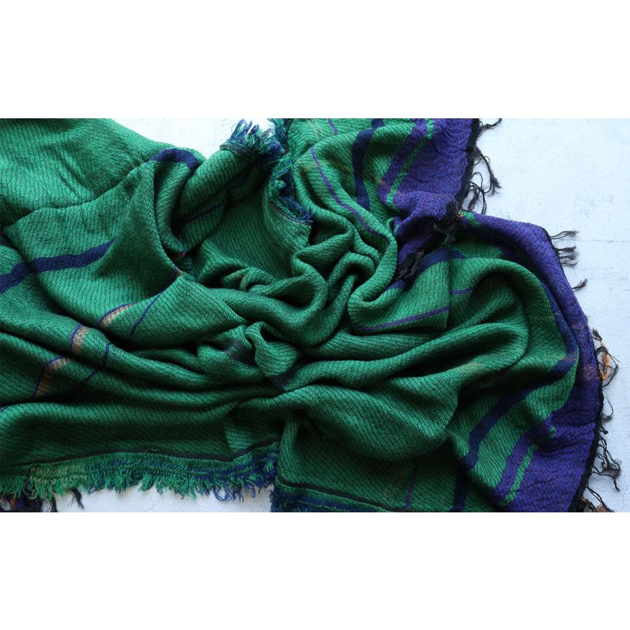 tamaki niime 播州織 ウールコットンショールL roots shawl BIG 110