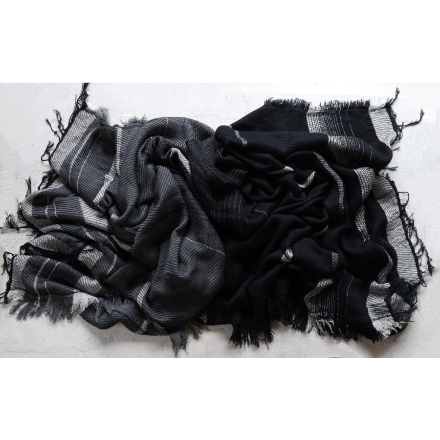 tamaki niime 播州織 ウールコットンショールL roots shawl BIG一重