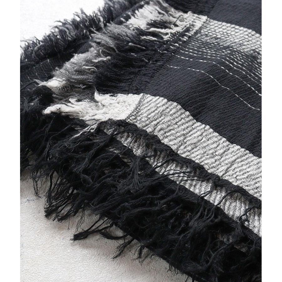 tamaki niime 播州織 ウールコットンショールL roots shawl BIG一重