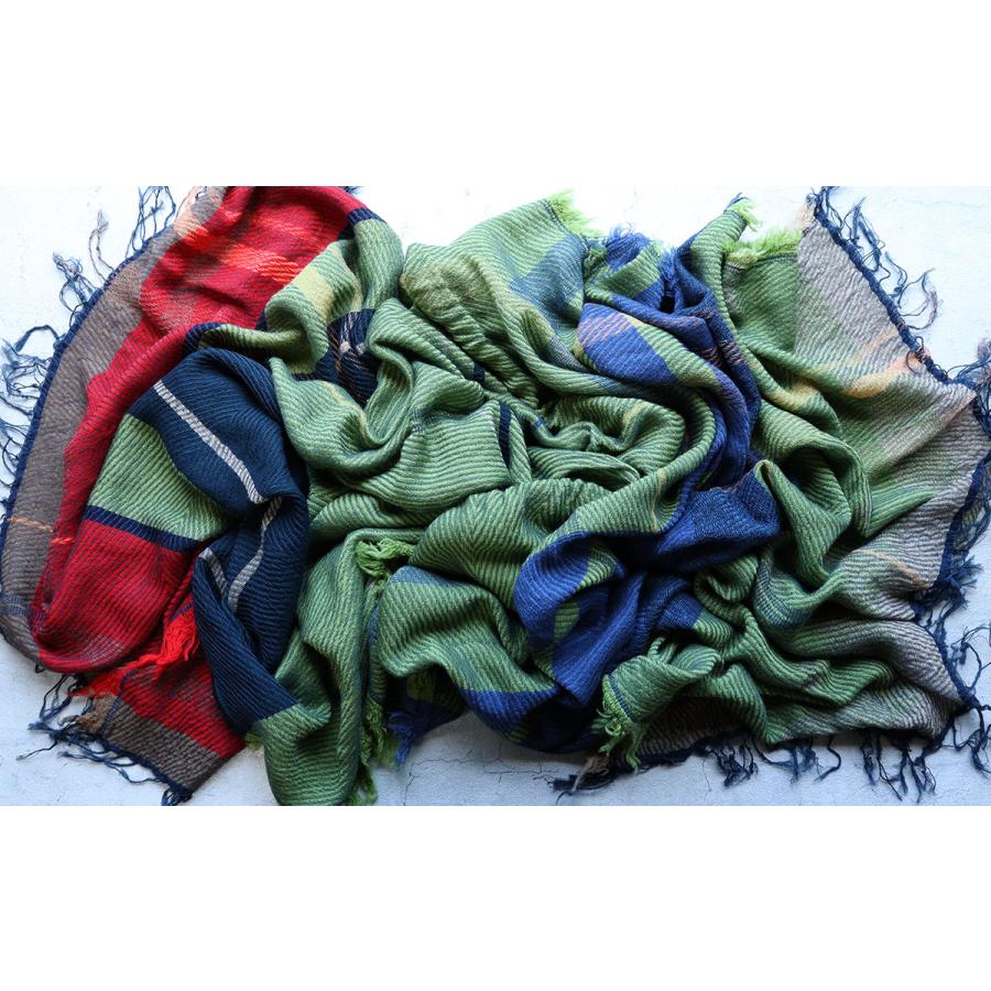 tamaki niime 播州織 ウールコットンショールL roots shawl BIG一重