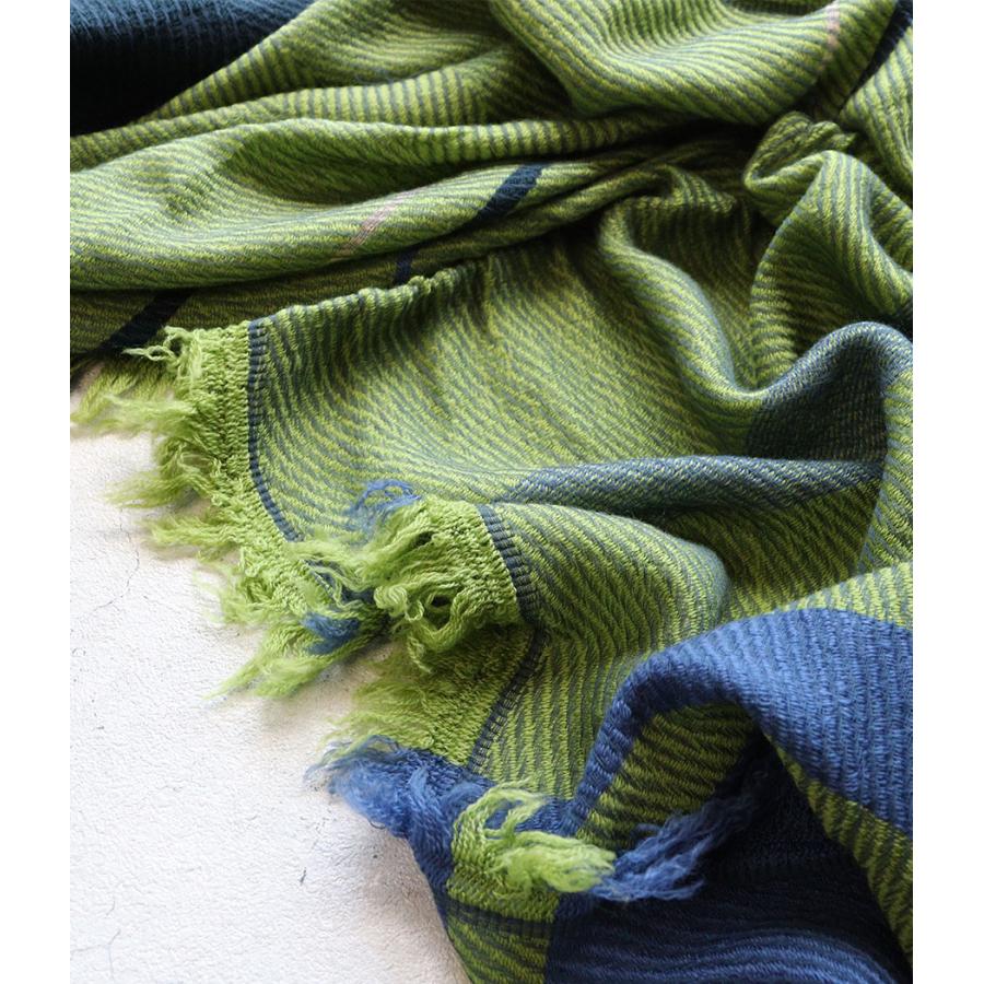 tamaki niime 播州織 ウールコットンショールL roots shawl BIG一重