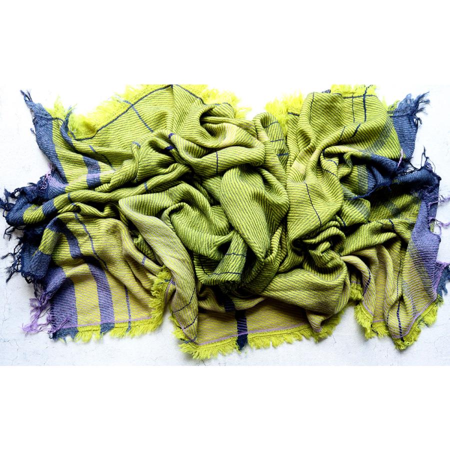 tamaki niime 播州織 ウールコットンショールL roots shawl BIG一重