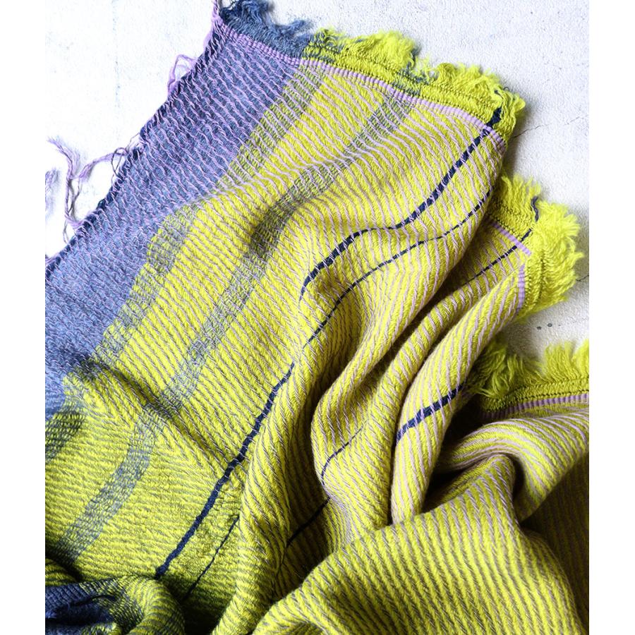 tamaki niime 播州織 ウールコットンショールL roots shawl BIG一重