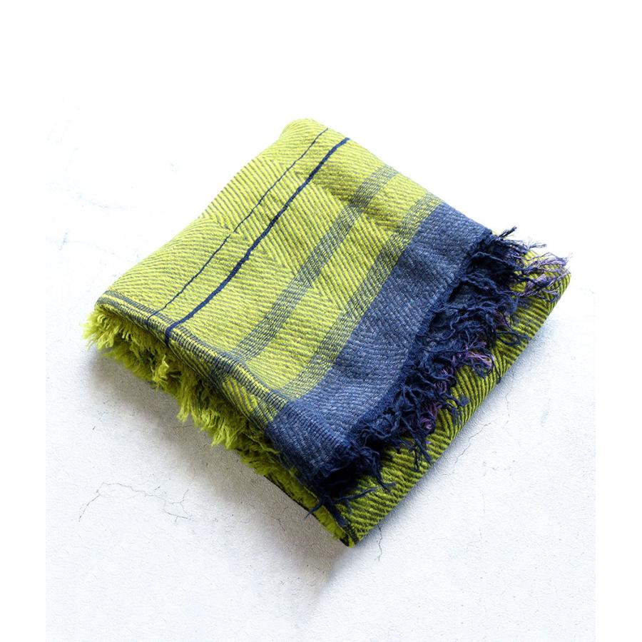 tamaki niime 播州織 ウールコットンショールL roots shawl BIG一重