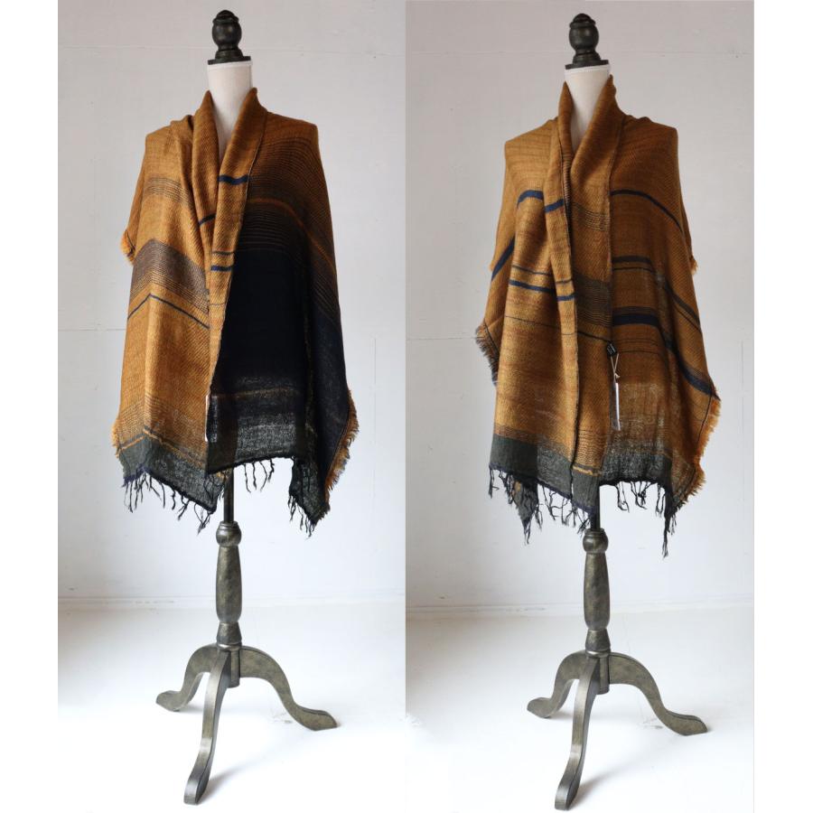tamaki niime 播州織 ウールコットンショールM roots shawl MIDDLE 55
