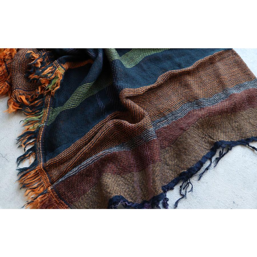 tamaki niime 播州織 ウールコットンショールM roots shawl MIDDLE 55
