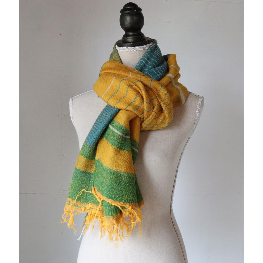 tamaki niime 播州織 ウールコットンショールM roots shawl MIDDLE 55