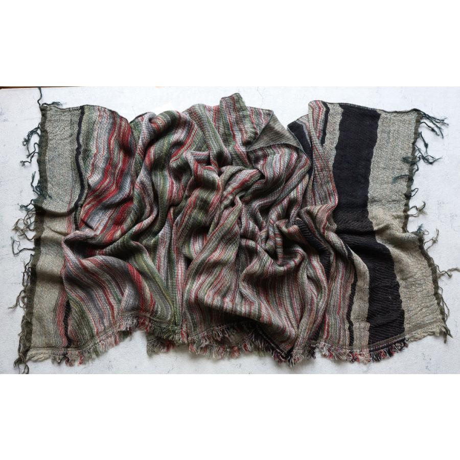 tamaki niime 播州織 ウールコットンショールM roots shawl MIDDLE 55