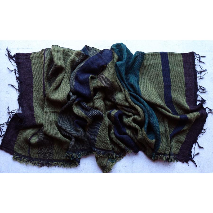 tamaki niime 播州織 ウールコットンショールM roots shawl MIDDLE 55