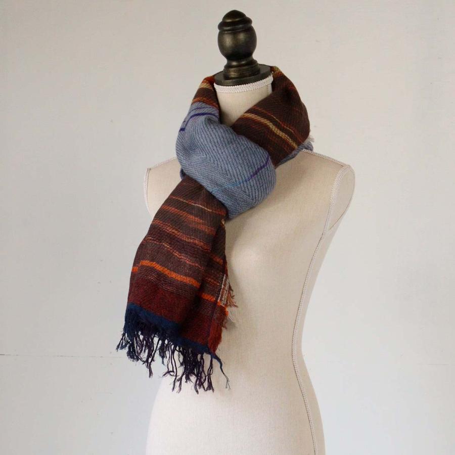 tamaki niime 播州織 ウールコットンショールM roots shawl tamaki niime 播州織 ウールコットンショールM roots shawl