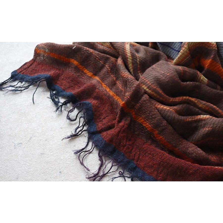 tamaki niime 播州織 ウールコットンショールM roots shawl tamaki niime 播州織 ウールコットンショールM roots shawl