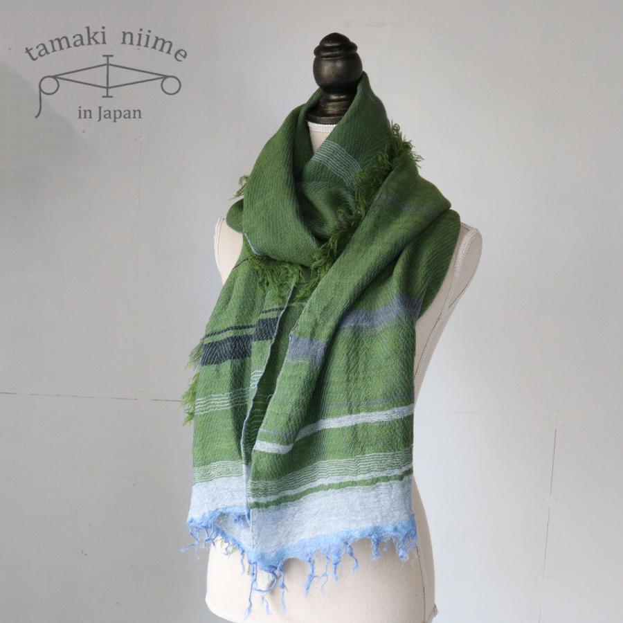 tamaki niime 播州織 ウールコットンショールM roots shawl MIDDLE 55