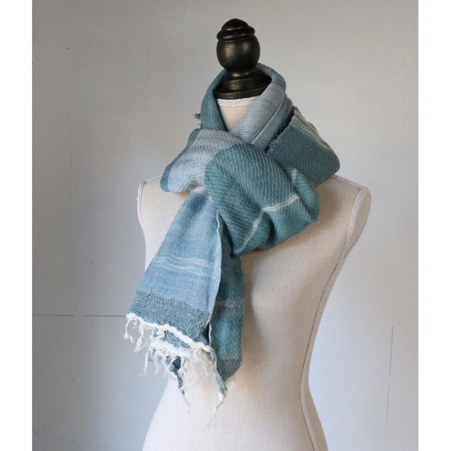tamaki niime 播州織 ウールコットンショールM roots shawl MIDDLE 55