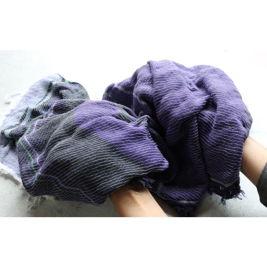 tamaki niime 播州織 ウールコットンショールS roots shawl SMALL 55