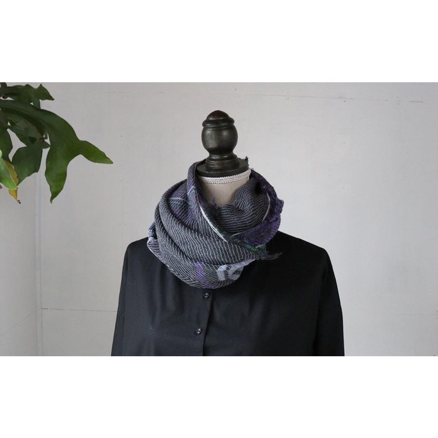 tamaki niime 播州織 ウールコットンショールS roots shawl SMALL 55