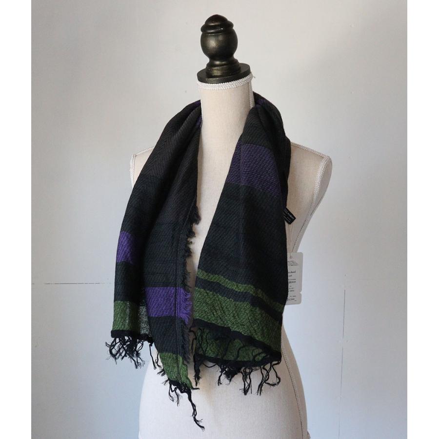 tamaki niime 播州織 ウールコットンショールS roots shawl SMALL 55