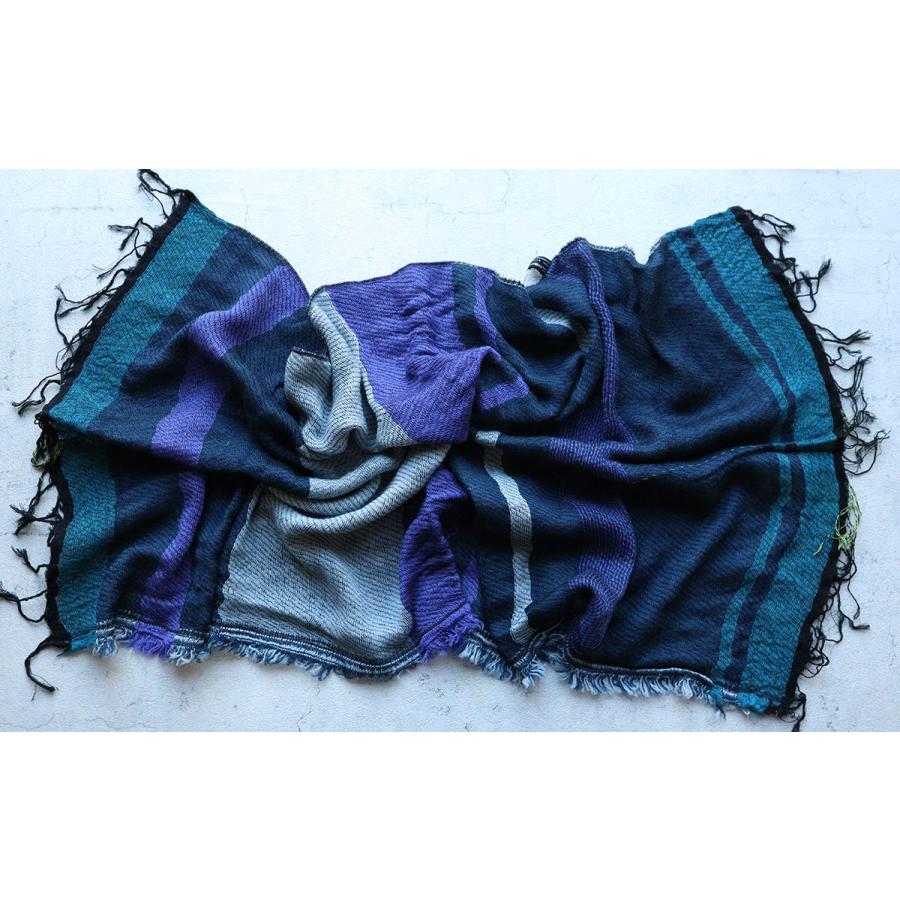 tamaki niime 播州織 ウールコットンショールS roots shawl SMALL 55