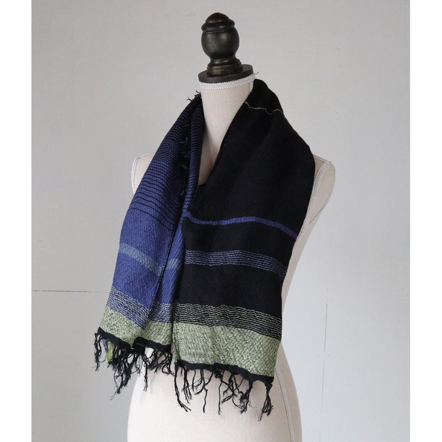 tamaki niime 播州織 ウールコットンショールS roots shawl SMALL 55