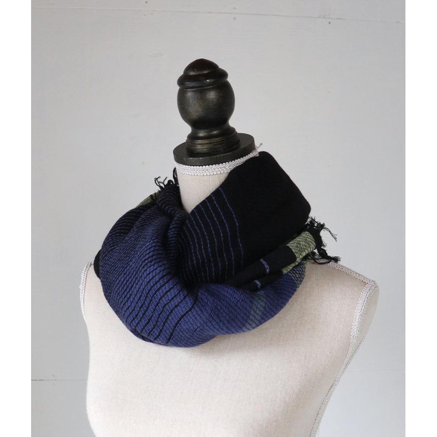 tamaki niime 播州織 ウールコットンショールS roots shawl SMALL 55