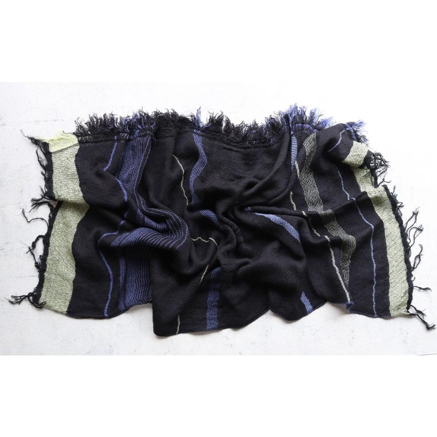 tamaki niime 播州織 ウールコットンショールS roots shawl SMALL 55