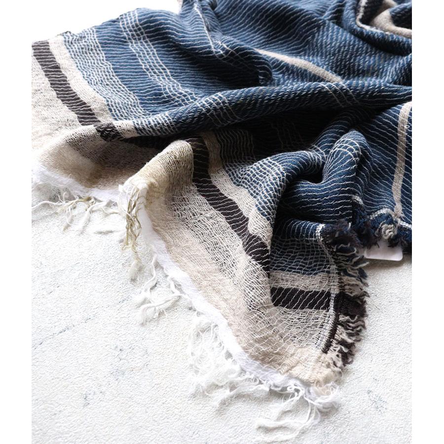 tamaki niime 播州織 ウールコットンショールS roots shawl SMALL 55