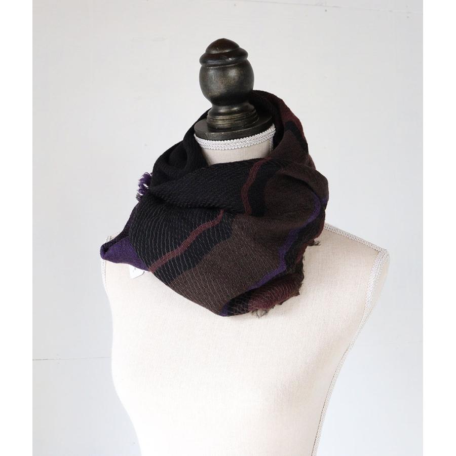 tamaki niime 播州織 ウールコットンショールS roots shawl SMALL 55