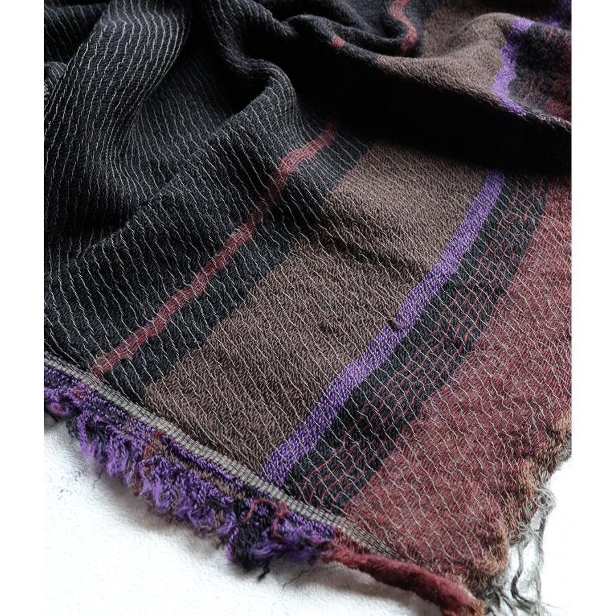 tamaki niime 播州織 ウールコットンショールS roots shawl SMALL 55