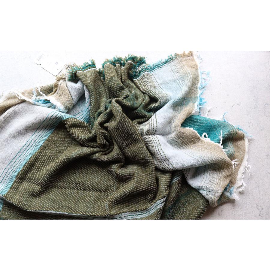 tamaki niime 播州織 ウールコットンショール スクエア roots shawl