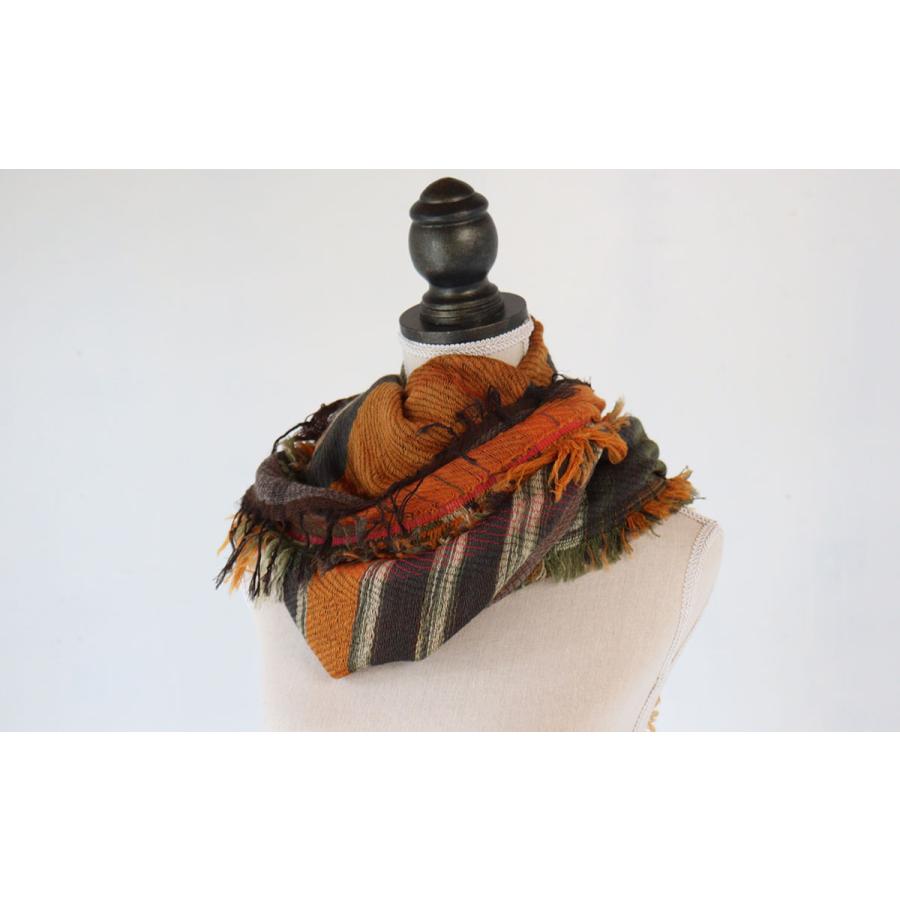 tamaki niime 播州織 ウールコットンショール スクエア roots shawl