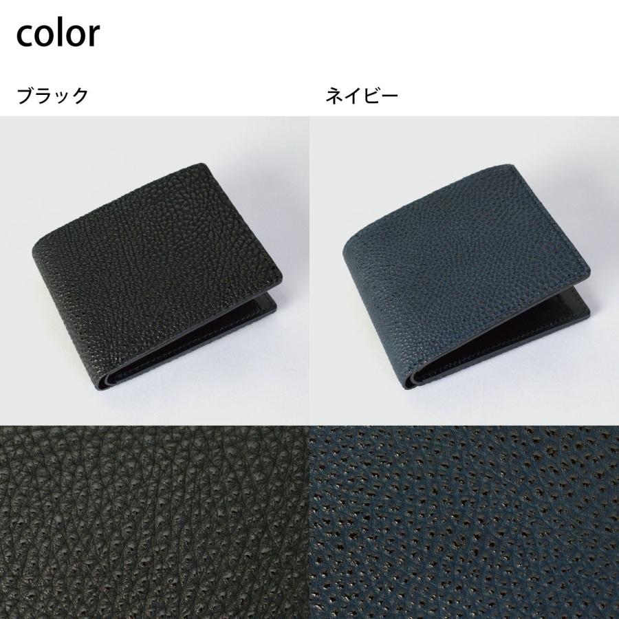 姫路黒桟革 「極」革 二つ折り財布 ZOO ズー メンズ zbf-012 : かばん