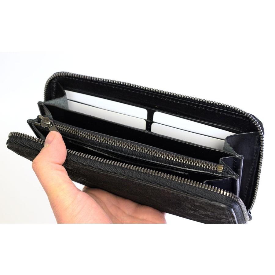 エレファントレザー 象革 長財布 ラウンドファスナー ZOO ズー メンズ