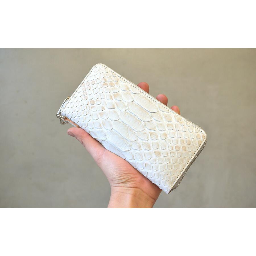ZOO（ズー） パイソンレザー 蛇革 長財布 ラウンドファスナー メンズ