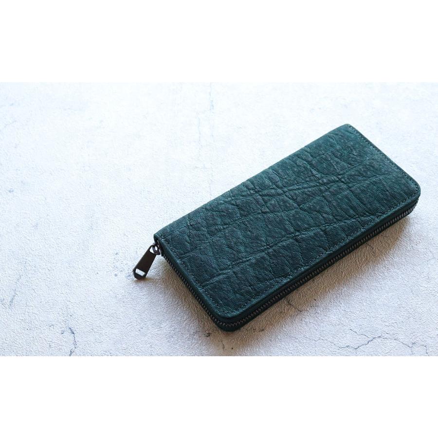 象革財布 エレファントレザー 長財布 ラウンドファスナー シングル