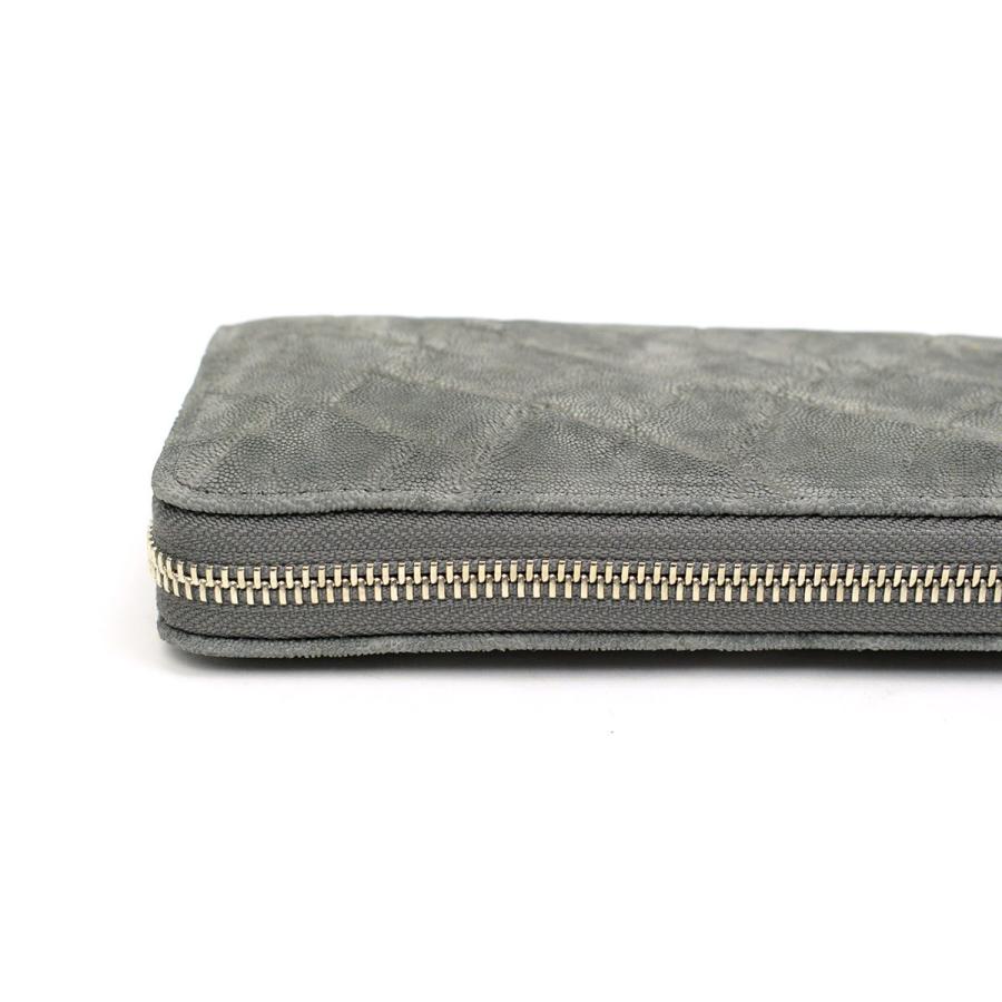 エレファントレザー 象革 長財布 ラウンドファスナー シングル  