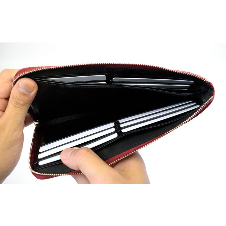 エレファントレザー 象革 長財布 L字ファスナー 薄型 ZOO ズー メンズ