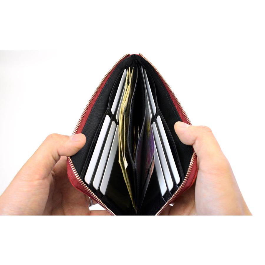 エレファントレザー 象革 長財布 L字ファスナー 薄型 ZOO ズー メンズ