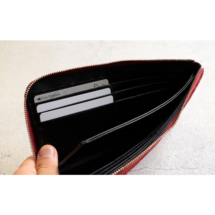 エレファントレザー 象革 長財布 L字ファスナー 薄型 ZOO ズー メンズ