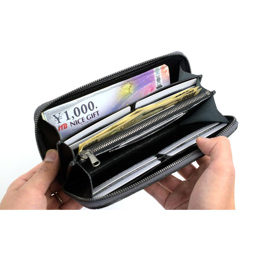 ヒポポタマス　カバ革　長財布　ブラック　手縫い カバ革 ヒポポタマスレザー 長財布 ラウンドファスナー ZOO ズー