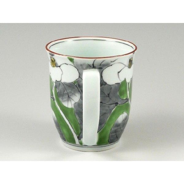 有田 波佐見焼 洸琳窯 染錦山茶花(緑) マグカップ : 有田焼赤絵町
