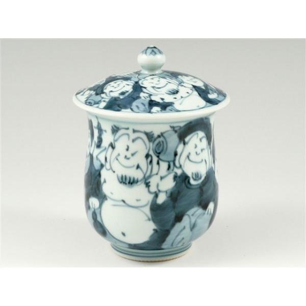 青坡窯 李殷九造 鉄絵夫婦湯呑（共箱） Y521-2 韓国人間国宝 李段九作