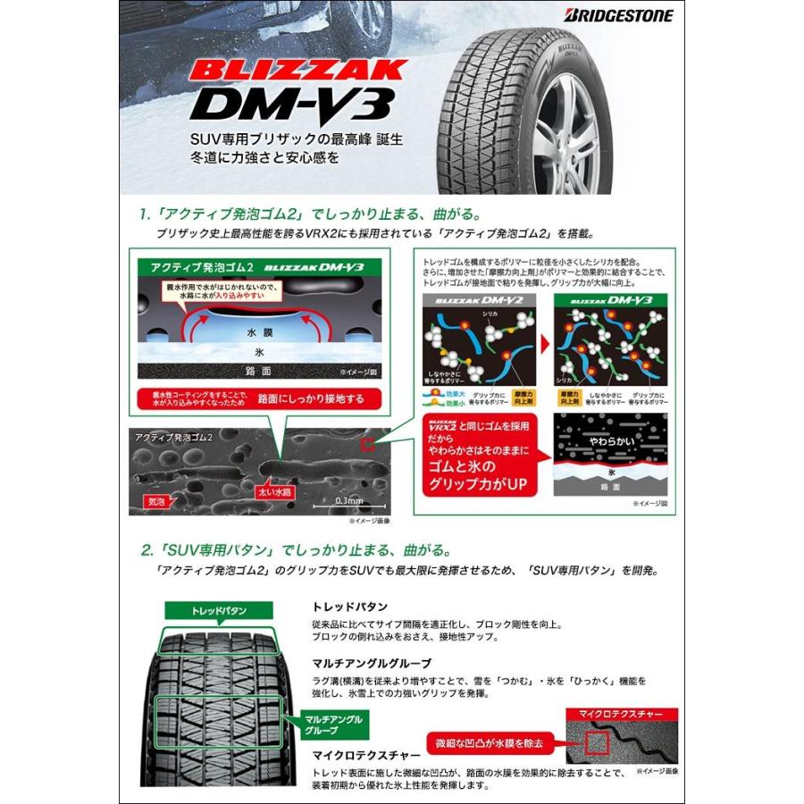 ★BLIZZAK DM-V3 255/50R20 ブリザック スタッドレス ブリヂストン 【2本以上は送料無料】※タイヤ１本の価格ですの画像