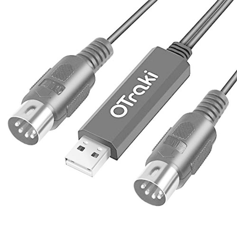 OTraki MIDI ケーブル USB インターフェース ケーブル キーボード 電子楽器 と PC 簡単接続 MIDI 変換ケーブル