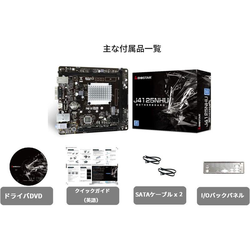 Biostar Intel Celeron J4125 搭載 オンボードマザーボード Mini-ITX サイズ J4125NHU ブラック Celeron J4125 サイズ Intel 搭載 オンボードマザーボード Mini ITX J4125NHU ブラック