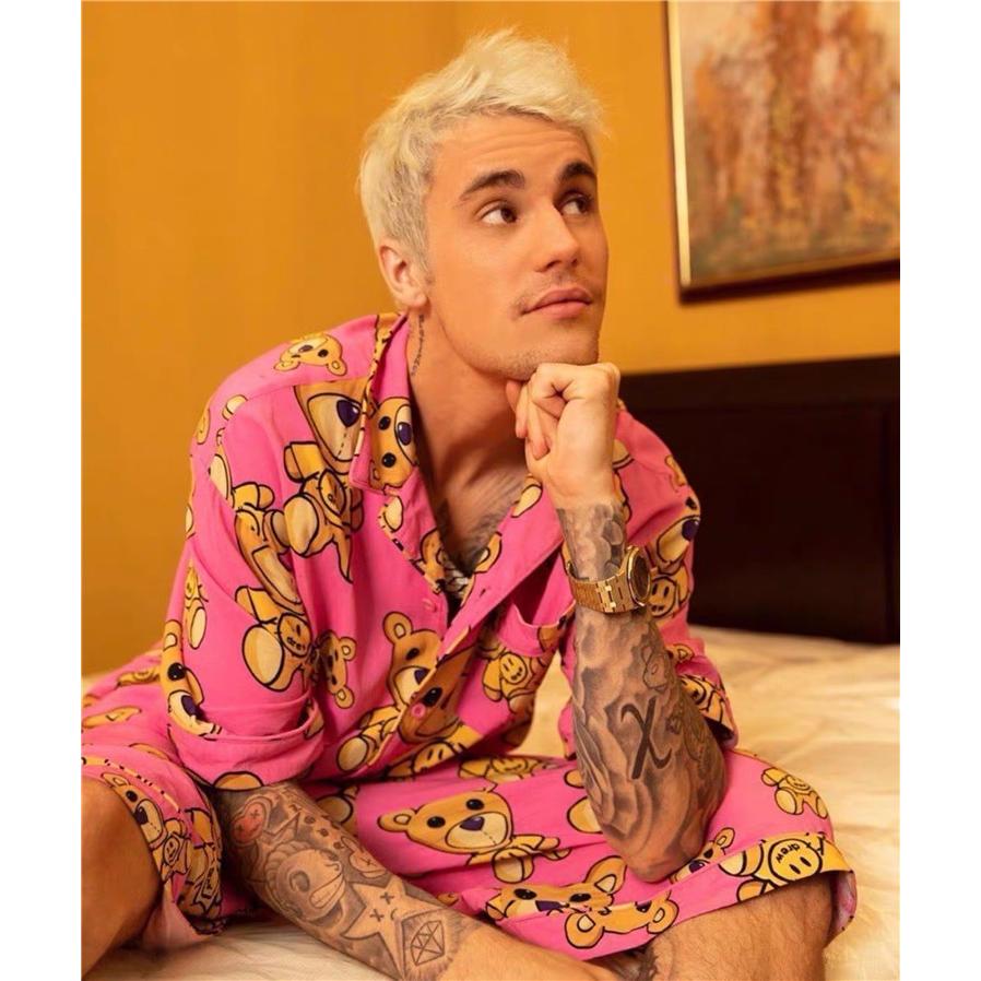 Drew House Mascot ジャスティンジャスティンビーバー同段落テディベアホームサービス半袖ショーツカップルパジャマ セット Drew 12 Ark Mk 通販 Yahoo ショッピング