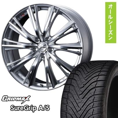 245/40R19 オールシーズンタイヤ ホイール4本セット GRIPMAX シュアグリップ オールシーズン(限定) (5/114車用) WEDS レオニス WX 19インチ