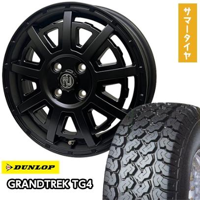 GRANDTREK 165R14 6PR 夏タイヤ ホイール4本セット DUNLOP グラン 