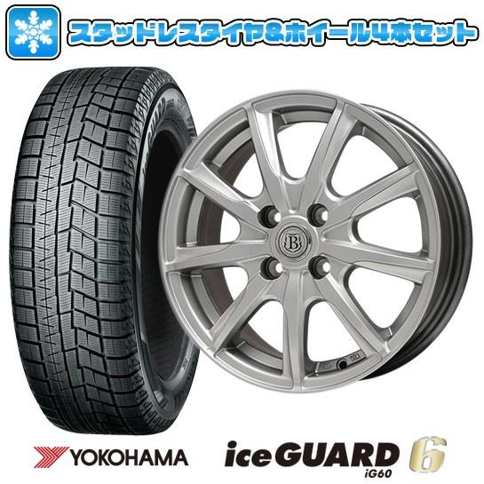 165/65R14 スタッドレスタイヤ ホイール4本セット YOKOHAMA アイスガード シックスIG60 (軽自動車用) BRANDLE E05 14インチ ※コンパクトカー装着不可｜ark-tire