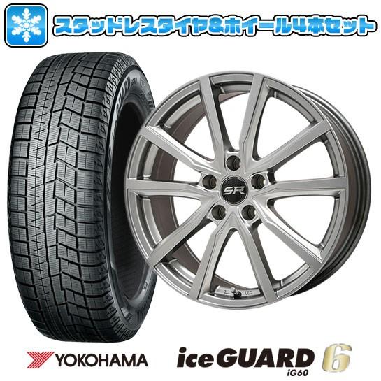 215/60R16 スタッドレスタイヤ ホイール4本セット YOKOHAMA アイスガード シックスIG60 (5/114車用) BRANDLE N52 16インチ｜ark-tire