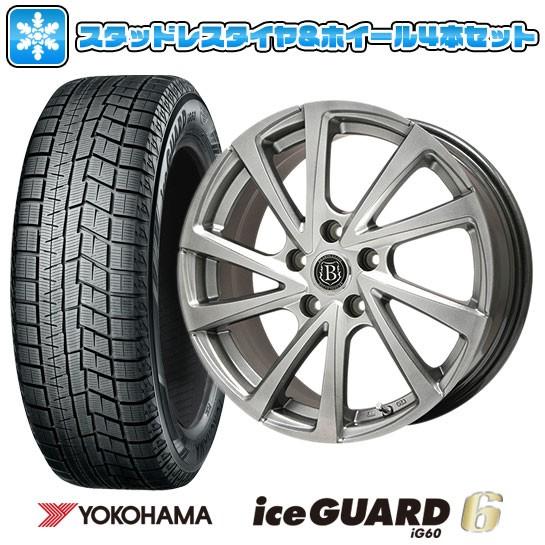 215/60R16 スタッドレスタイヤ ホイール4本セット YOKOHAMA アイスガード シックスIG60 (5/114車用) BRANDLE E04 16インチ｜ark-tire